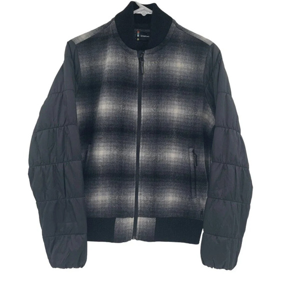 SmartWool Women's Bomber Jacket Size XS Merino Wool Ibera Plaid - Picture 4 of 16